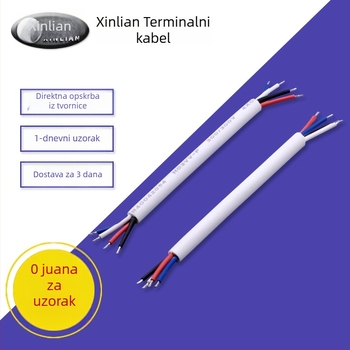 Bijeli H03VV-F napojni kabel, 4×0,5 mm², kabel za povezivanje s punionicom