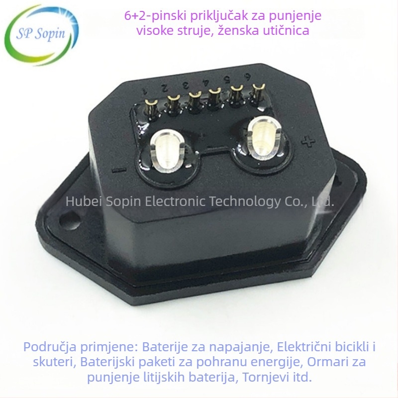 Napojni konektor 2+4, muški i ženski, za visoku snagu punjenja i pohranu energije
