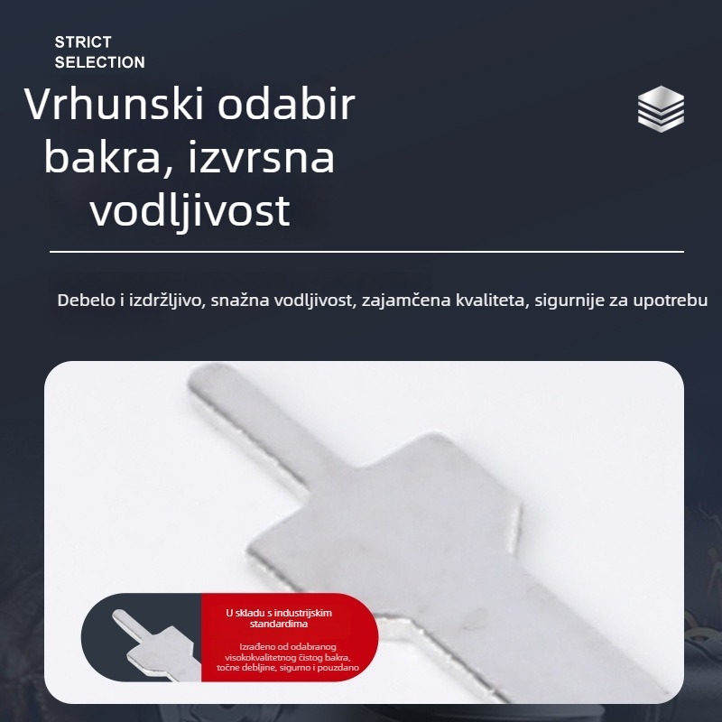 DJ612-2.8-1 Brza oprema za konektor terminalnog bloka, bakrena završna umetka