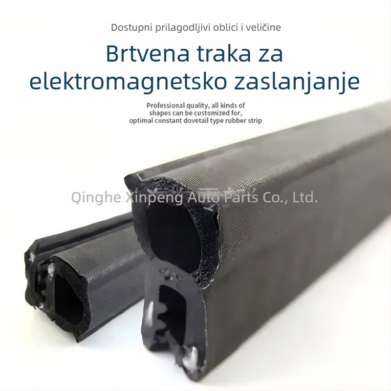 Izolacijska brtvla s vodljivom tkaninom i elektromagnetskom zaštitom, namijenjena vodljivim tipkama i integriranim sklopovima na punionicama