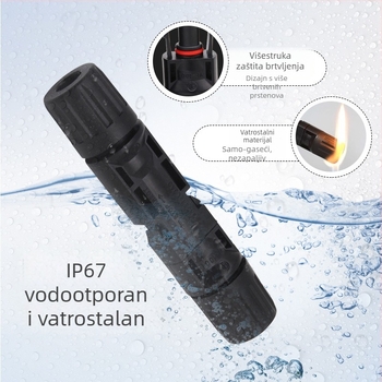 MC4 fotonaponski konektor — IP67 vodootporan muški i ženski priključak za solarne ploče