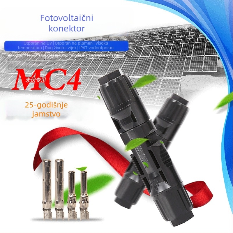 MC4 PV konektor za sunčane ploče, PV kabel, muški i ženski priključak, vodootporan i vatrootporan, TUV certifikat
