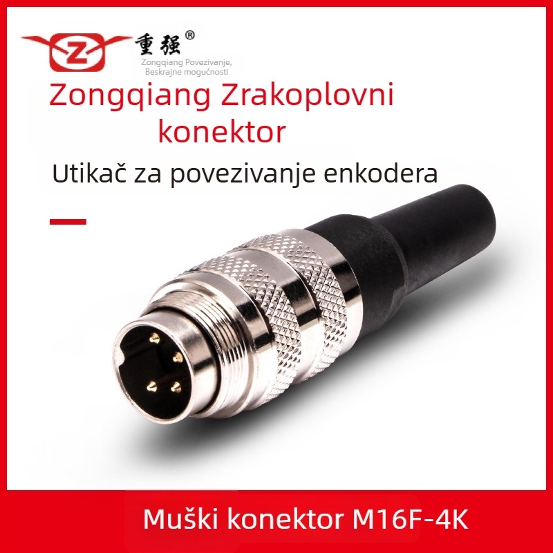 M16F-4K 4-pinski avionski konektor za encoder, muški
