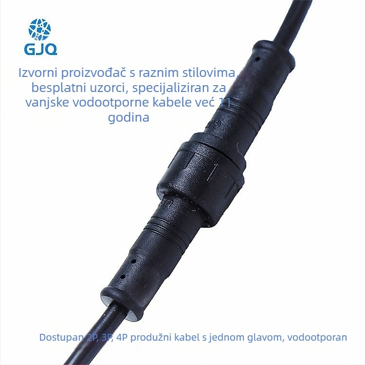 M12 vodootporan kabelski snop sa 5 vodiča za konektor fotonaponskog panela, vodootporni muški i ženski utikač