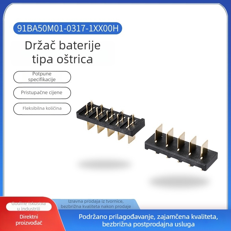 Blade Battery Plug, 2-5PIN, 5,0 mm razmak, PCB konektor DIP pločica, pribor za pametne brave na vratima