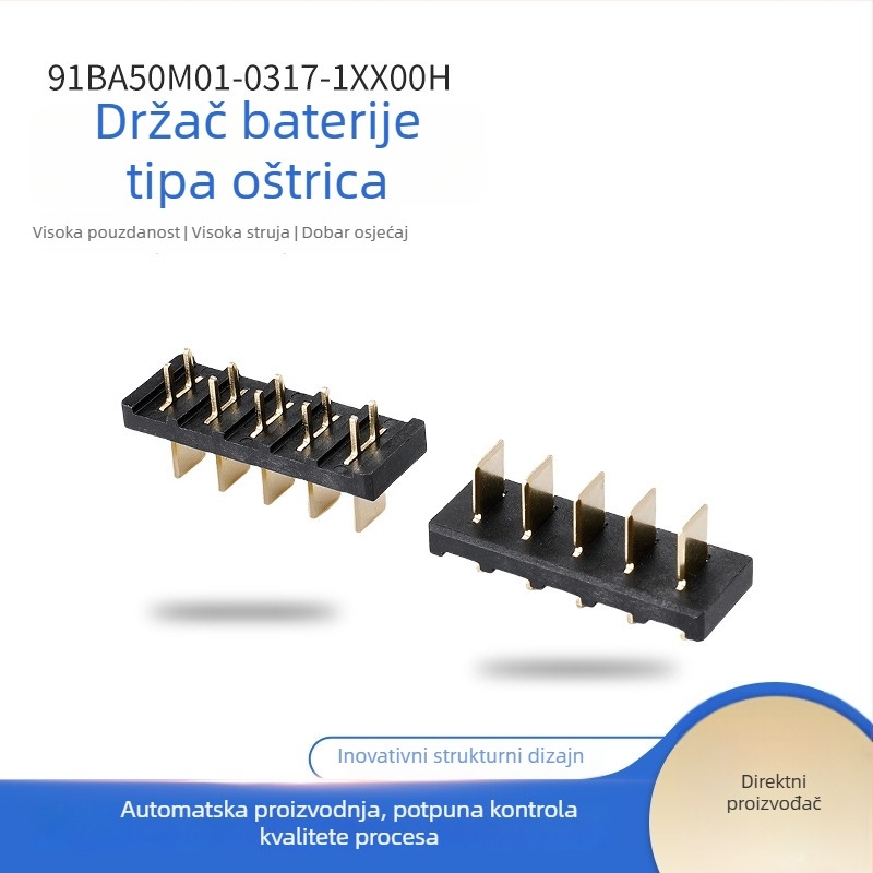Blade Battery Plug, 2-5PIN, 5,0 mm razmak, PCB konektor DIP pločica, pribor za pametne brave na vratima