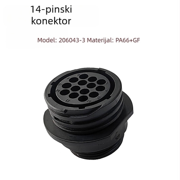 Model 206043-3 Ženski avionski konektor s 14 pinova