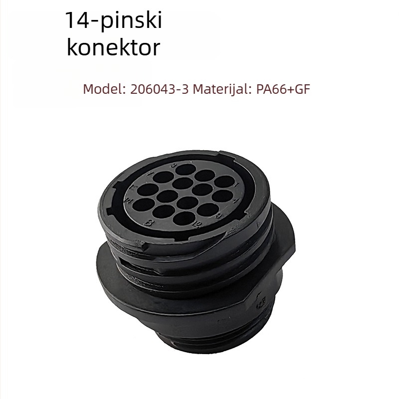 Model 206043-3 Ženski avionski konektor s 14 pinova
