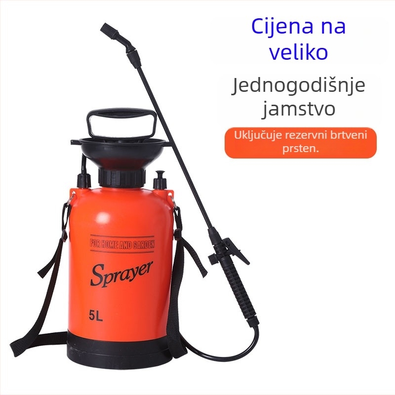 5 L ručni raspršivač za kućnu upotrebu, čišćenje, dezinfekciju, vrtlarstvo i zalijevanje — tlak raspršivač s naramenicom za raspršivanje pesticida