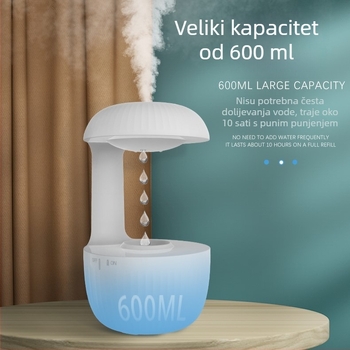 Stolni ovlaživač s velikim kapacitetom za dom i ured, tih rad, visok izlaz magle, USB napajanje