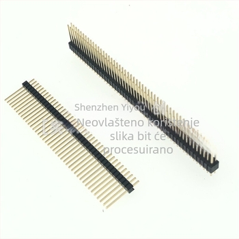 1,27 mm razmak, jednostrani i dvostrani pinovi, produženi ravni pinovi, 1×40P, 2×50P, duljina pinova 11–12 mm, pozlaćeni