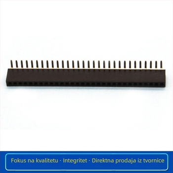 SMT ženski header, razmak 1,27 mm, patch, jednororedni ili dvoredni, s stupovima