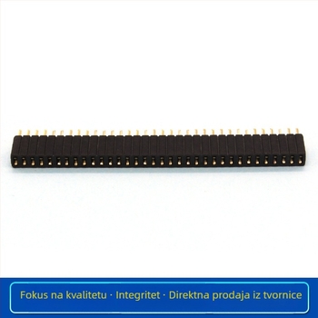 SMT ženski header, razmak 1,27 mm, patch, jednororedni ili dvoredni, s stupovima