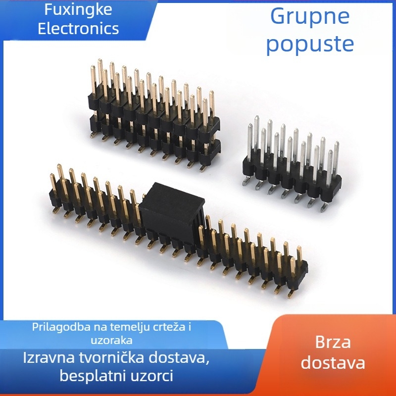 PIN header s razmakom 2,0 mm, jednostranični ili dvostrani SMT pin header s opcijskim dvostrukim plastičnim kućištem i zatvaračem