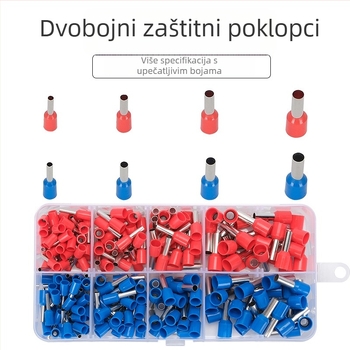 VE Set hladnog presovanja terminala za prekidače i utičnice, bakreni terminali tubularnog tipa, 230 kom., 1,5–6 mm², u kutiji