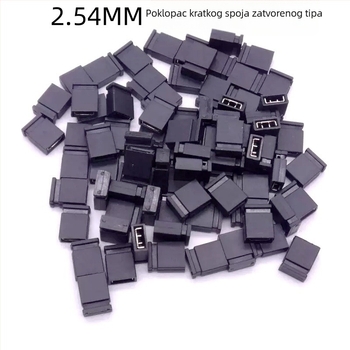 Jumper kapa s razmakom 2,54 mm, kratko-spojni blok, pin header konektor, otvoreni/zatvoren tip, boje: crna, žuta, plava, crvena, zelena