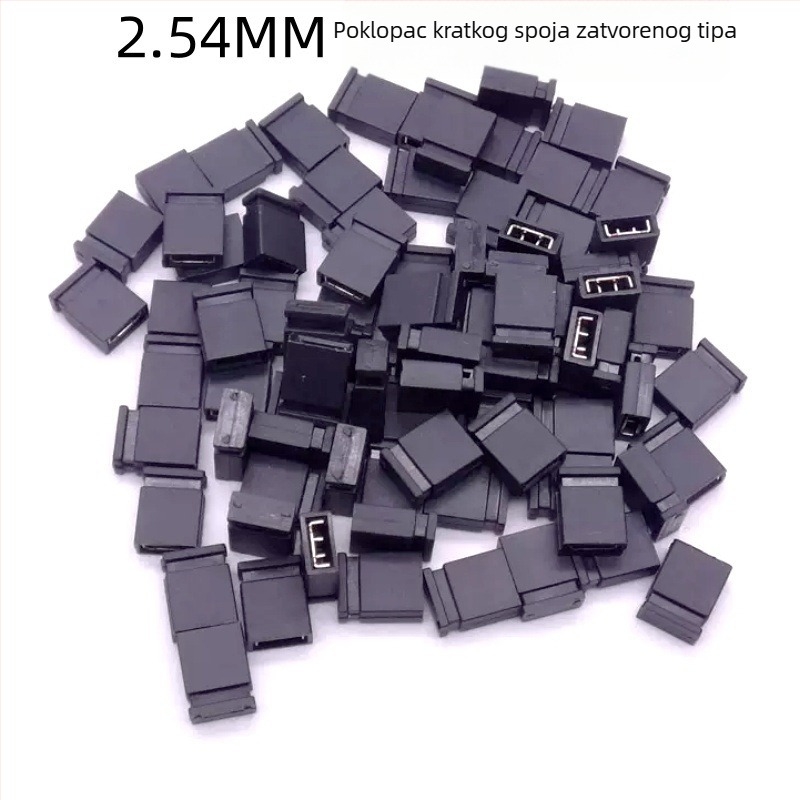 Jumper kapa s razmakom 2,54 mm, kratko-spojni blok, pin header konektor, otvoreni/zatvoren tip, boje: crna, žuta, plava, crvena, zelena
