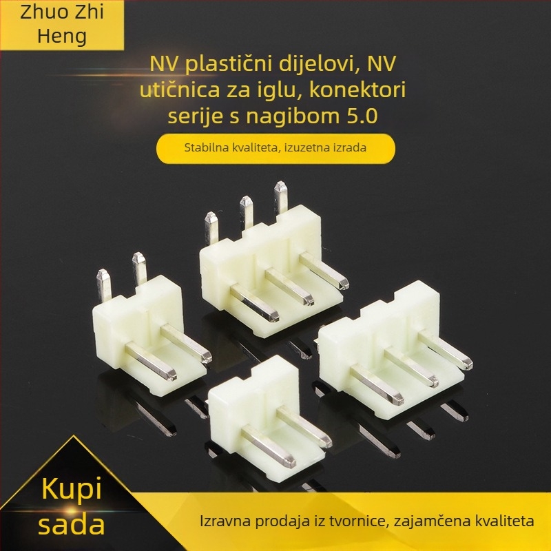 NV plastični dio konektora, NV pin header sa samouzamakjučćom pločom za spajanje žica, serija konektora s razmakom 5,0 mm, na veliko