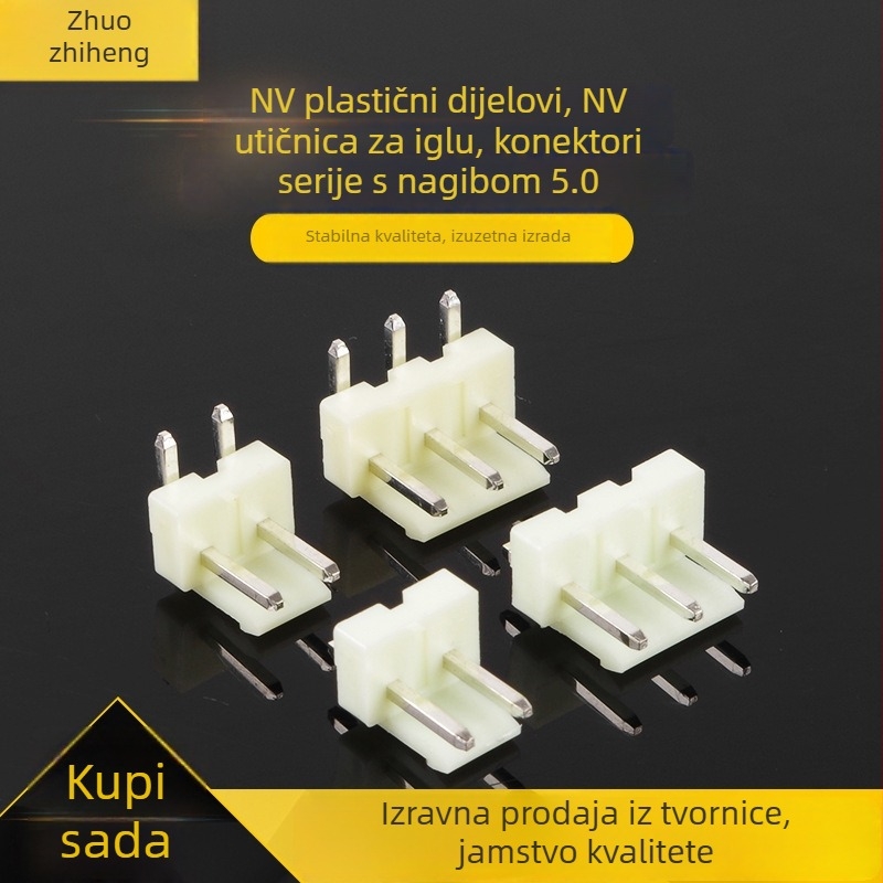 NV plastični dio konektora, NV pin header sa samouzamakjučćom pločom za spajanje žica, serija konektora s razmakom 5,0 mm, na veliko