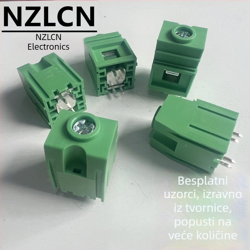 Zelena NZLCN-100A visokoprudni vijčani PCB terminal blok, 19,0 mm, 1P priključna traka