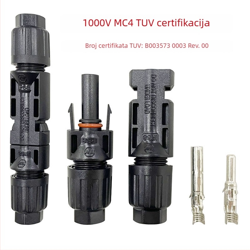 MC4 fotonaponski konektor, IP68 vodootporan, TÜV certificiran, muški i ženski konektor
