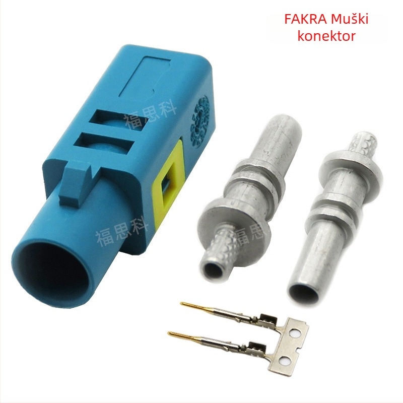 Fakra konektor adapter za zavarivanje/uvijanje žice, automobilski FAKRA-C tip muški i ženski RG58/RG174/RG316
