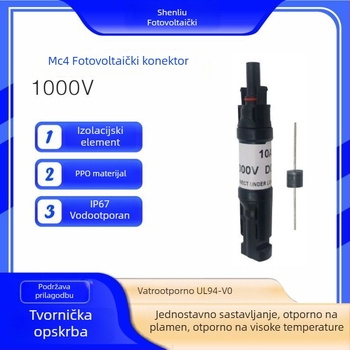 MC4 fotonaponski diodni konektor za DC liniju – zaštita od povratnog toka u solarni sustav