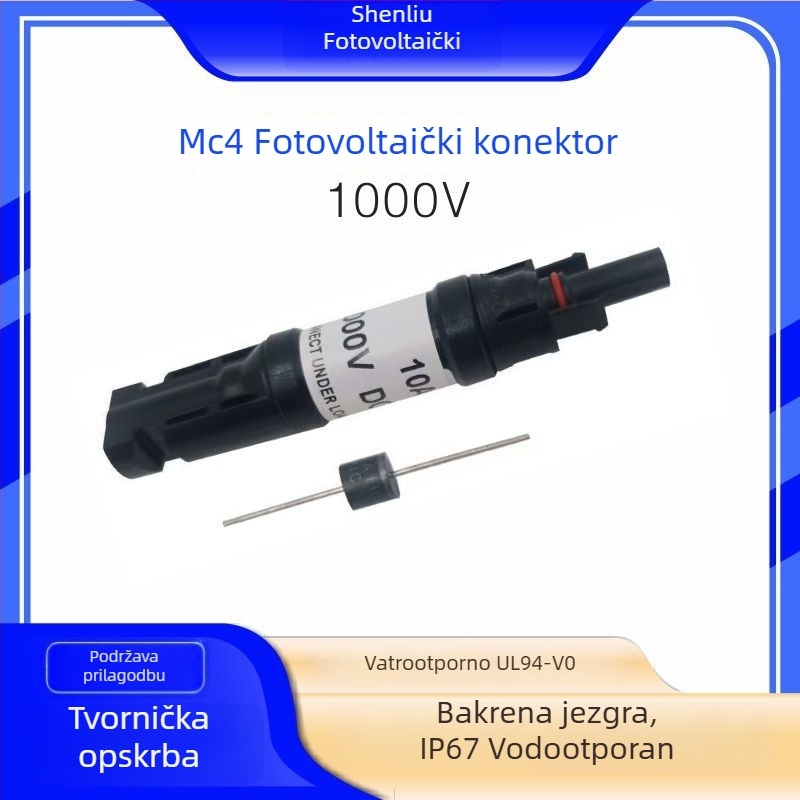 MC4 fotonaponski diodni konektor za DC liniju – zaštita od povratnog toka u solarni sustav