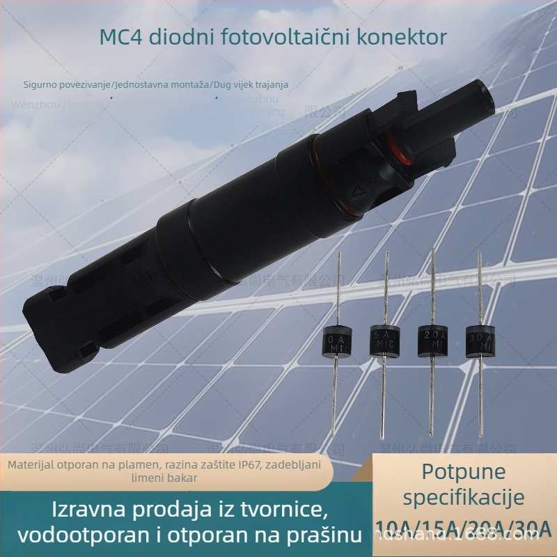 MC4-kompatibilan fotonaponski diodni konektor, 10A, s ugrađenom diodom zaštite od obrnoga toka