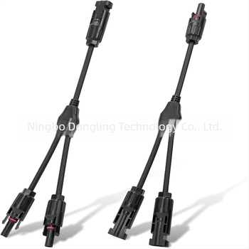 Y-tip MC4 solarni fotovoltni konektor, 1000V, 30A, 4-žilni plosnati PV kabel adapter za solarne ploče