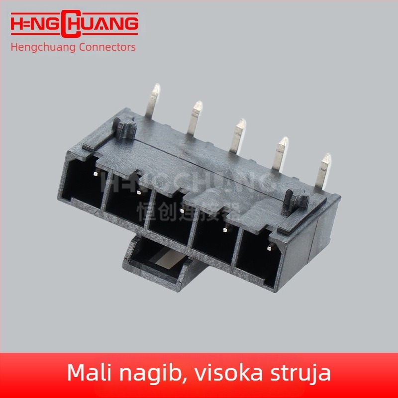 5,7 mm razmak, jednoredni pin header, bakar visoke vodljivosti, visok tok, kabel-ploča SMT spoj, ravni pin