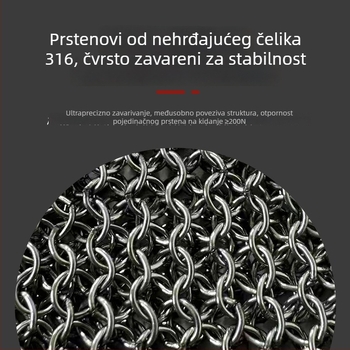 Rukavi otporni na rezanje s prstenastim zaštitnim rukavicama od nehrđajućeg čelika za zaštitu ruke (za klanje i šivanje)