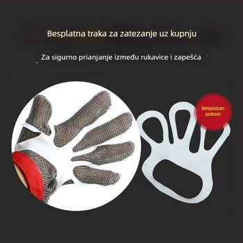 Rukavi otporni na rezanje s prstenastim zaštitnim rukavicama od nehrđajućeg čelika za zaštitu ruke (za klanje i šivanje)
