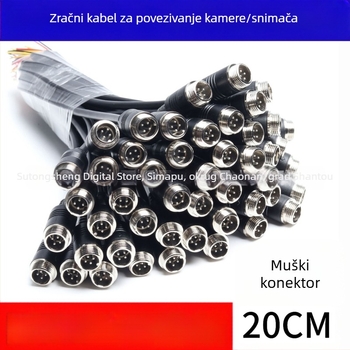 GX12 avionski konektor za kameru s krajnjim kabelom, 4-žilni konektor, za poluprikolicu
