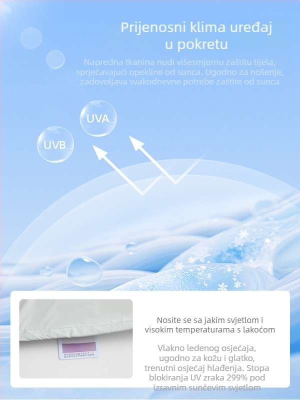 Lagana vanjska radna jakna s UV zaštitom, kapuljačom i otiskom logotipa, Ice Silk