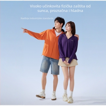 Ženski sivi UV-zaštitni top, lagan i prozračan za ljeto, uski kroj