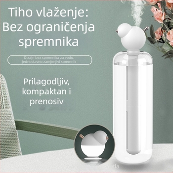 Novi kompaktni ovlaživač za spavaću sobu s noćnim svjetlom, tiho raspršivanje, mini ovlaživač za automobil