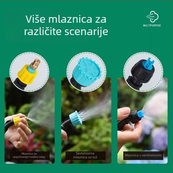 Električni raspršivač za zalijevanje i dezinfekciju, punjiv, prenosan za unutarnju i vanjsku upotrebu