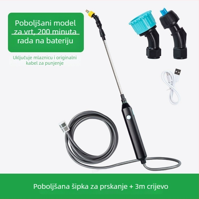 Električni raspršivač za zalijevanje i dezinfekciju, punjiv, prenosan za unutarnju i vanjsku upotrebu