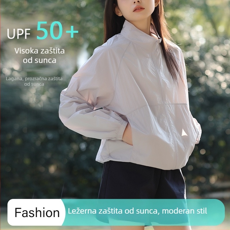 2026 Proljeće/Ljeto ženska jakna za zaštitu od sunca UPF50+, lagana, brzo se suši ice silk jakna za sitnije tjelesne građe