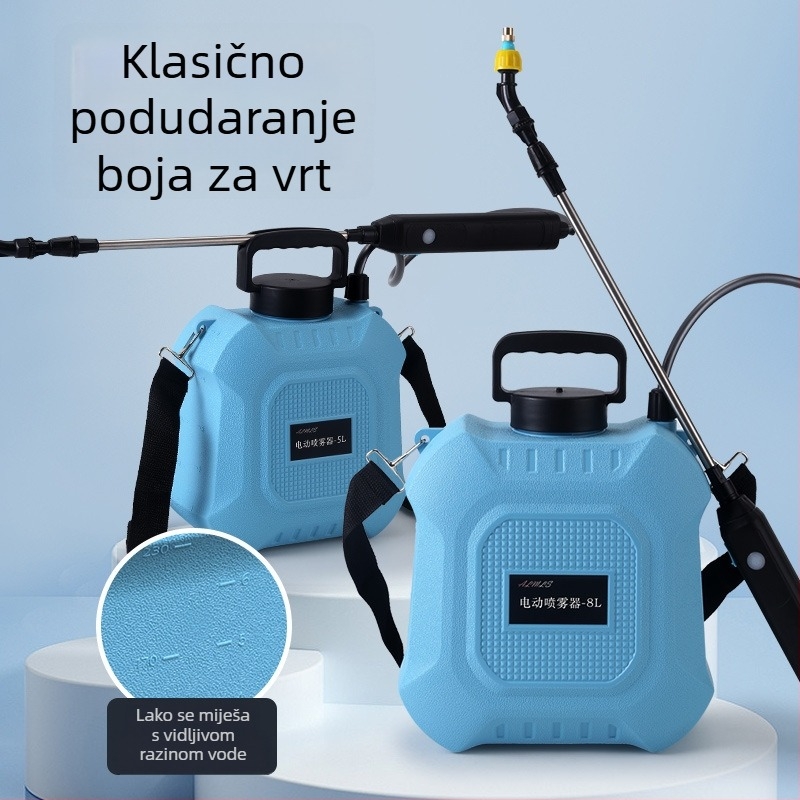 Prijenosno električno zalijevanje za vrt, kompaktno punjivi raspršivač, višenamjensko automatsko zalijevanje
