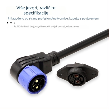 Vodootporan napojni konektor za punjenje litijskih baterija električnih vozila nove energije i dijeljenih bicikala, muški i ženski konektori, 3+5P