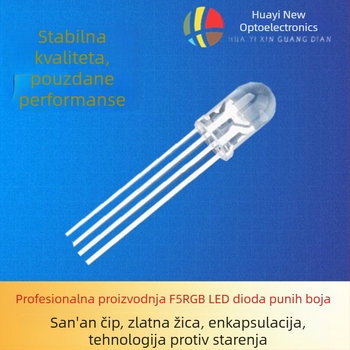 F5 RGB LED perla pune boje, 3-u-1: crvena, zelena, plava