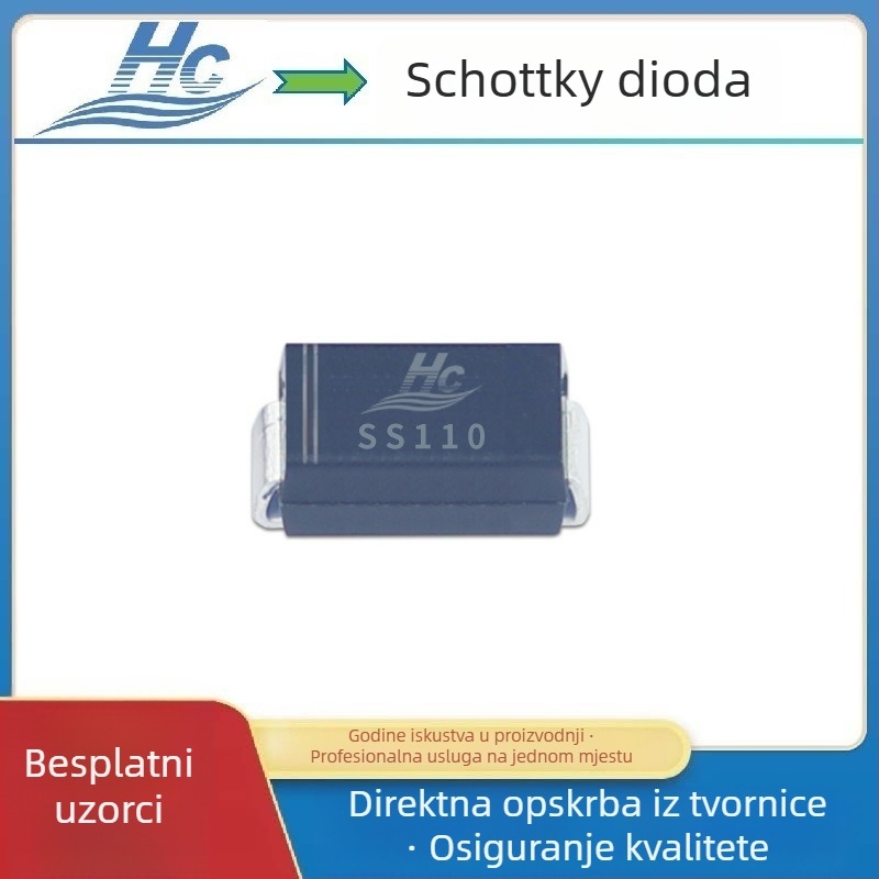 SS110 SMD Schottky dioda, 1A 100V