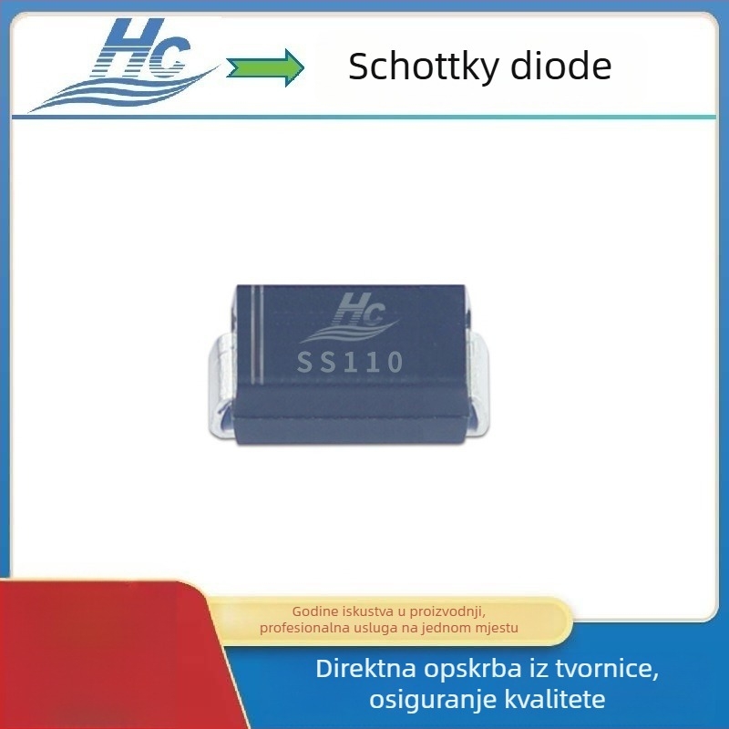 SS110 SMD Schottky dioda, 1A 100V