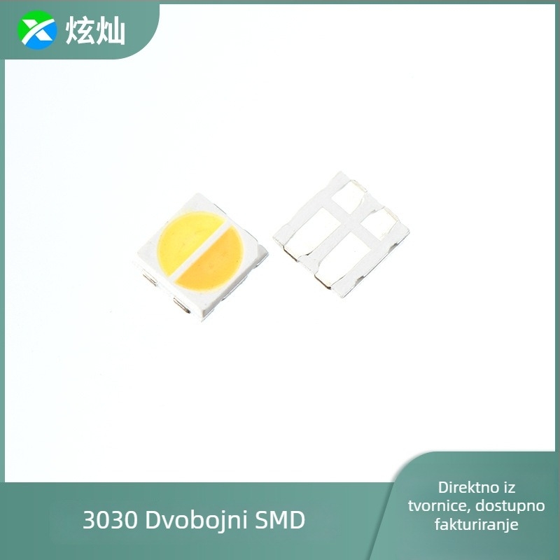 Dvobojne SMD LED perle 3030, patch 3 mm