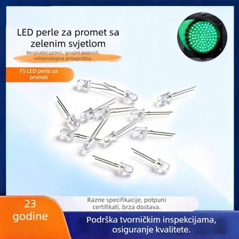 F5 5 mm trobojna LED dioda za semafor — crvena, zelena, žuta