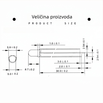 5mm dvobojne boje LED perle crveno-zelene, prozirna leća, zajednička anoda i zajednička katoda, izravno priključivanje