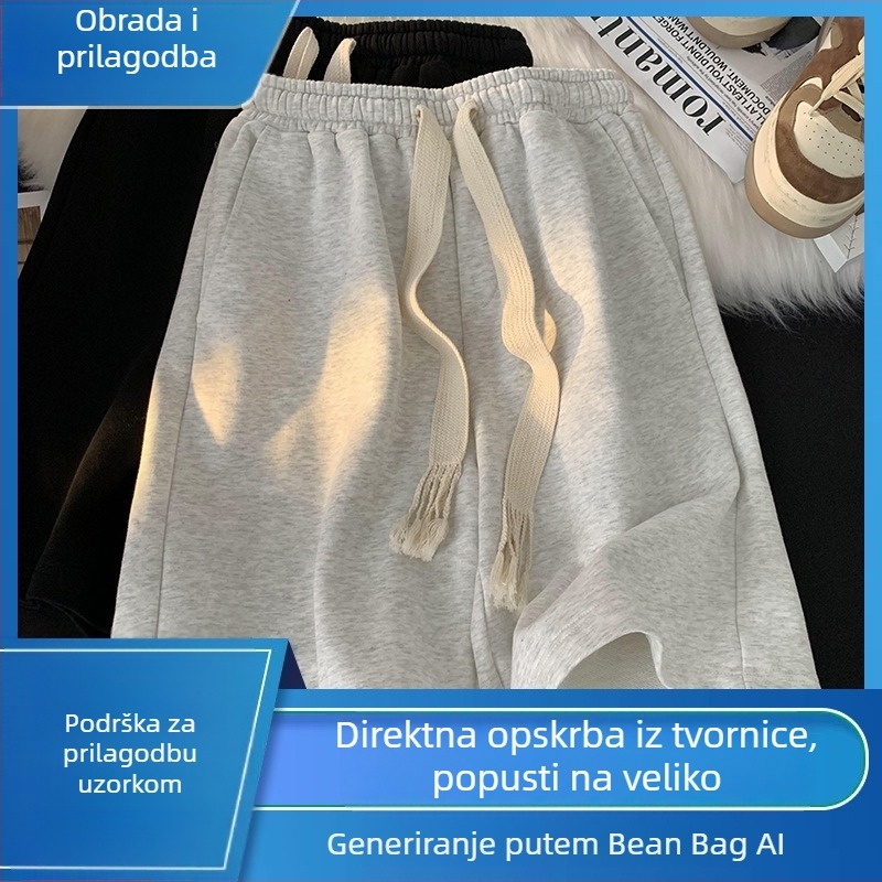 Personalizirane jednobojne sportske šorceve za dječake, ljeto, udobne i ležerne, kapri dužina