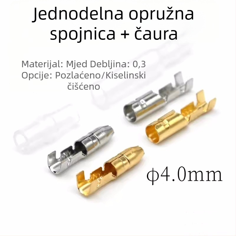Kuglastog tipa 4.0 mm mesing terminal za kabel, muški i ženski, s kućištem